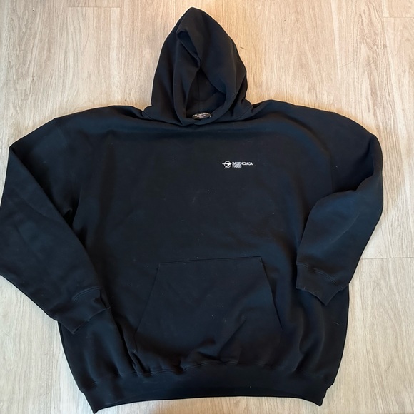 Authentic Balenciaga Corporate Embroidered Hoodie - Picture 7 of 9